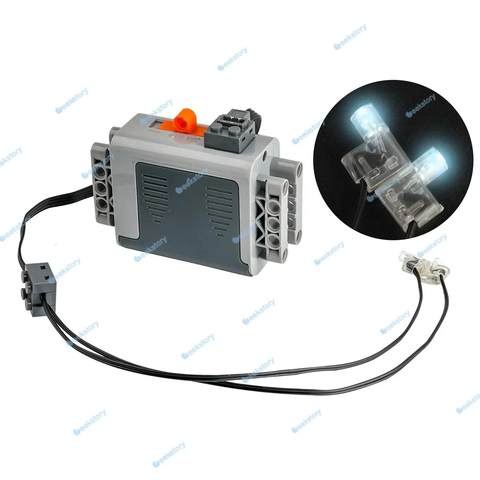 Juego de bloques de construcción de tecnología, piezas de engranajes/conector de eje/funciones de potencia de Motor M DIY MOC 42068, juguetes de ladrillos, accesorios modificados