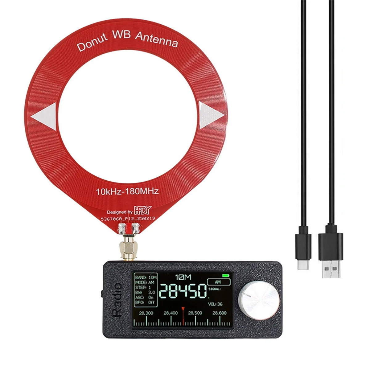 ABJZ SI4732 استقبال راديو صغير 10 كيلو هرتز-180 ميجا هرتز راديو محمول + حلقة هوائي كيت AM FM راديو HF SW MW VHF راديو SI4732 صغير
