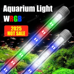 WRGB Aquarium Light LED Waterproof Fish Tank Clip Light Underwater Decor Lighting Submersible Lamp Plant Grow Lamp 18-48CM 220V