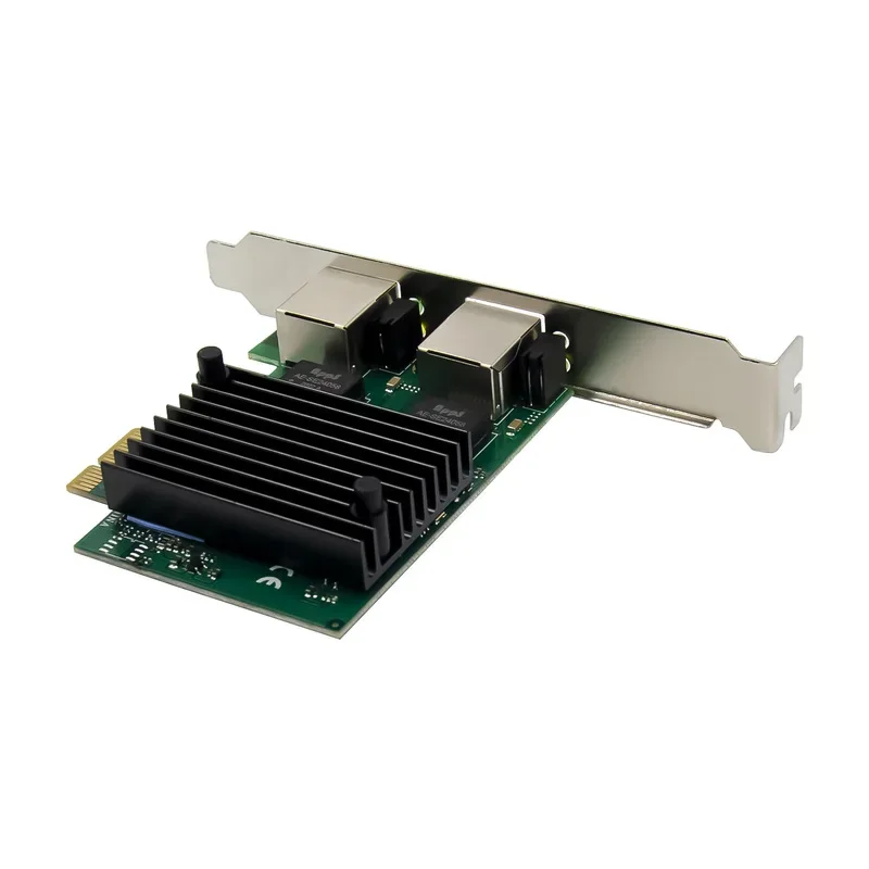 2 RJ45 Port PCIE Chip Realtek RTL8125 10/100/1000M/2.5G dual port Lan Network Card Adapter 1000M Ethernet Desktop Gigabit