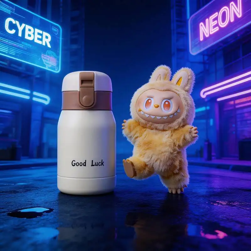 

Термос POP MART THE MONSTERS Forward High Energy Series LABUBU с герметичной крышкой и вакуумной изоляцией для путешествий