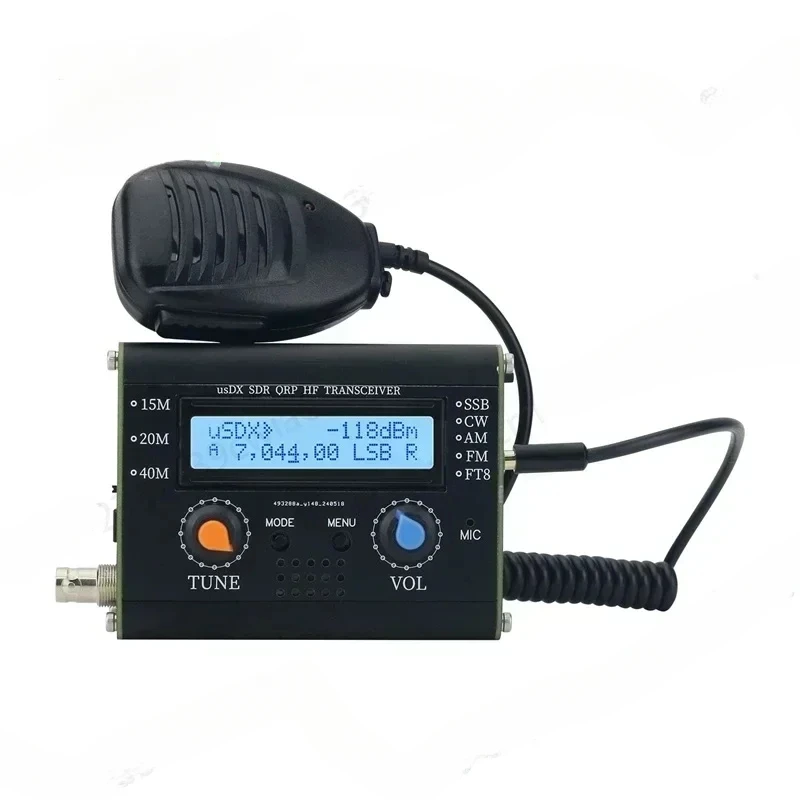 Ricetrasmettitore 5W usDX SDR QRP ricetrasmettitore HF a 3 bande da QCX-SSB a SSB con microfono portatile