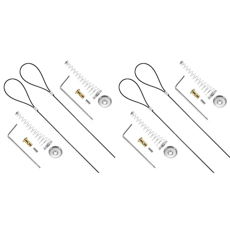 BSEVB-4 Sets de cordons de tirage pour loquet de portail, ouvre-loquet de porte à ressort réglable, 