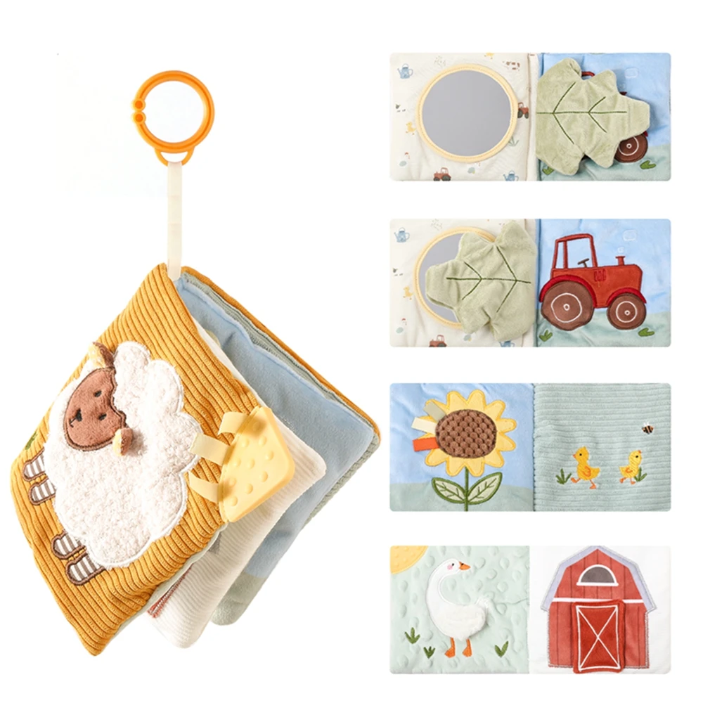 Baby Educational Cloth Book Toy Cute Little Lamb Soothing Cognitive Early Learning Book Newborn Enlightenment Essentials Gift