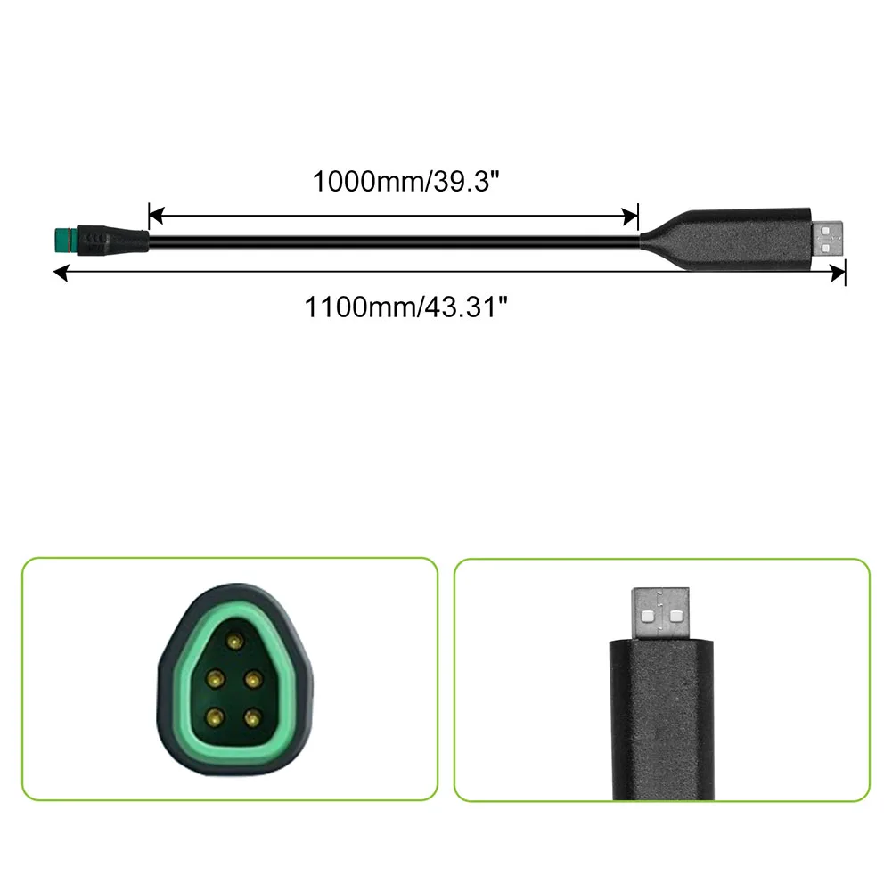 

Motor Parameter Cable E-bike Programming Cable Computer Motor Programming Electric Bicycle Motor 5 Pin Waterproof Connector