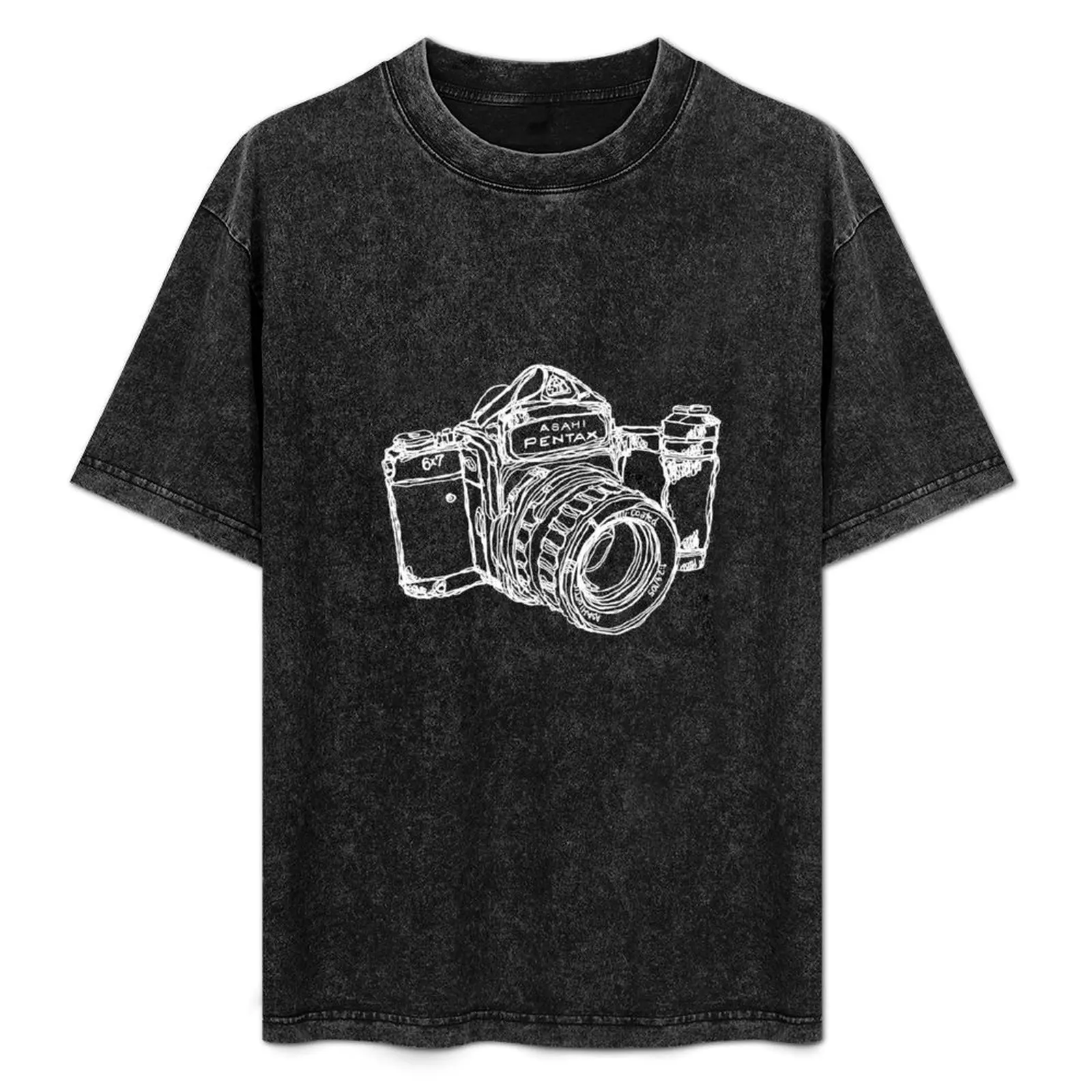 Camiseta Pentax 6X7 Medium Format Camera WHITE INK, ropa de trabajo, camiseta sencilla