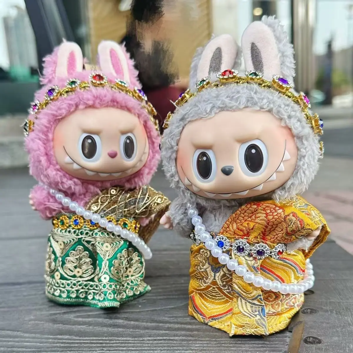 

Дизайнерская одежда Labubu Платье Labubu Таиланд на заказ для плюшевых кукол диаметром 17 см, аксессуары для кукол