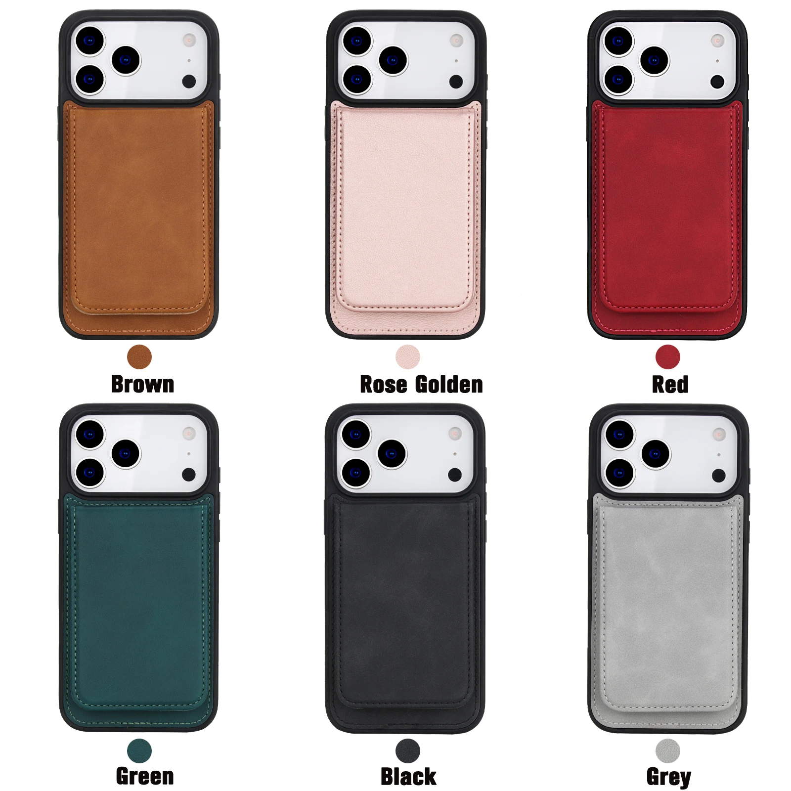 For iPhone 18 17 16 15 14 13 12 Pro Max Plus Case 2 in 1 Ultra-thin Luxury Magnetic Leather Wallet Card Holder Shockproof Cover