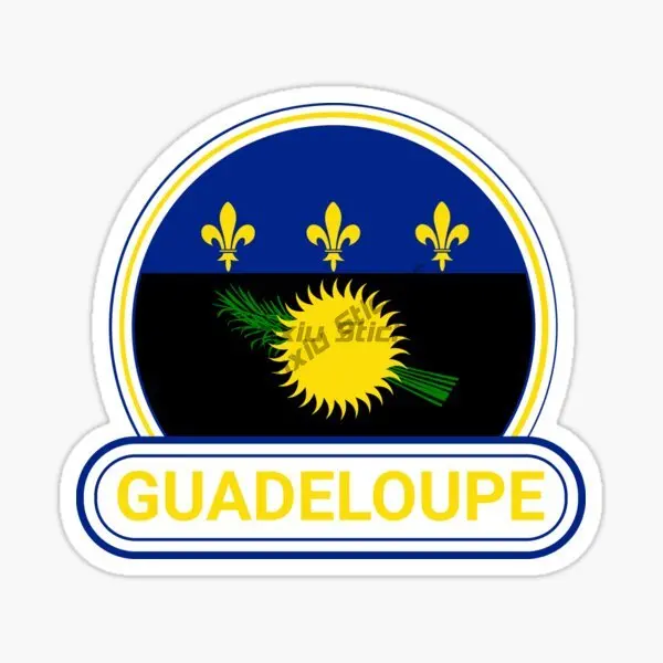 

GUADELOUPE 971 974 National Flag and Emblem Car Stickers Laptop Truck Van Bicycle Motorcycle Vinyl Self-adhesive Decal