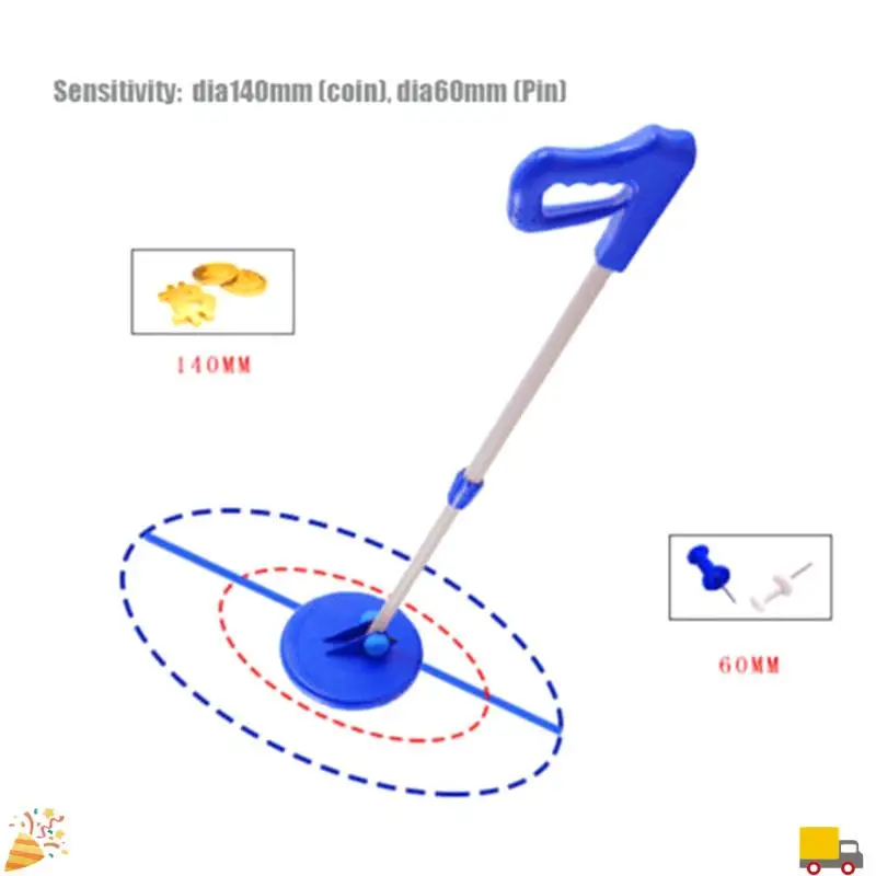 Détecteur de métaux pour enfants, détecteur de métaux souterrains, conception humanisée bleue, durabilité solide pour l'extérieur