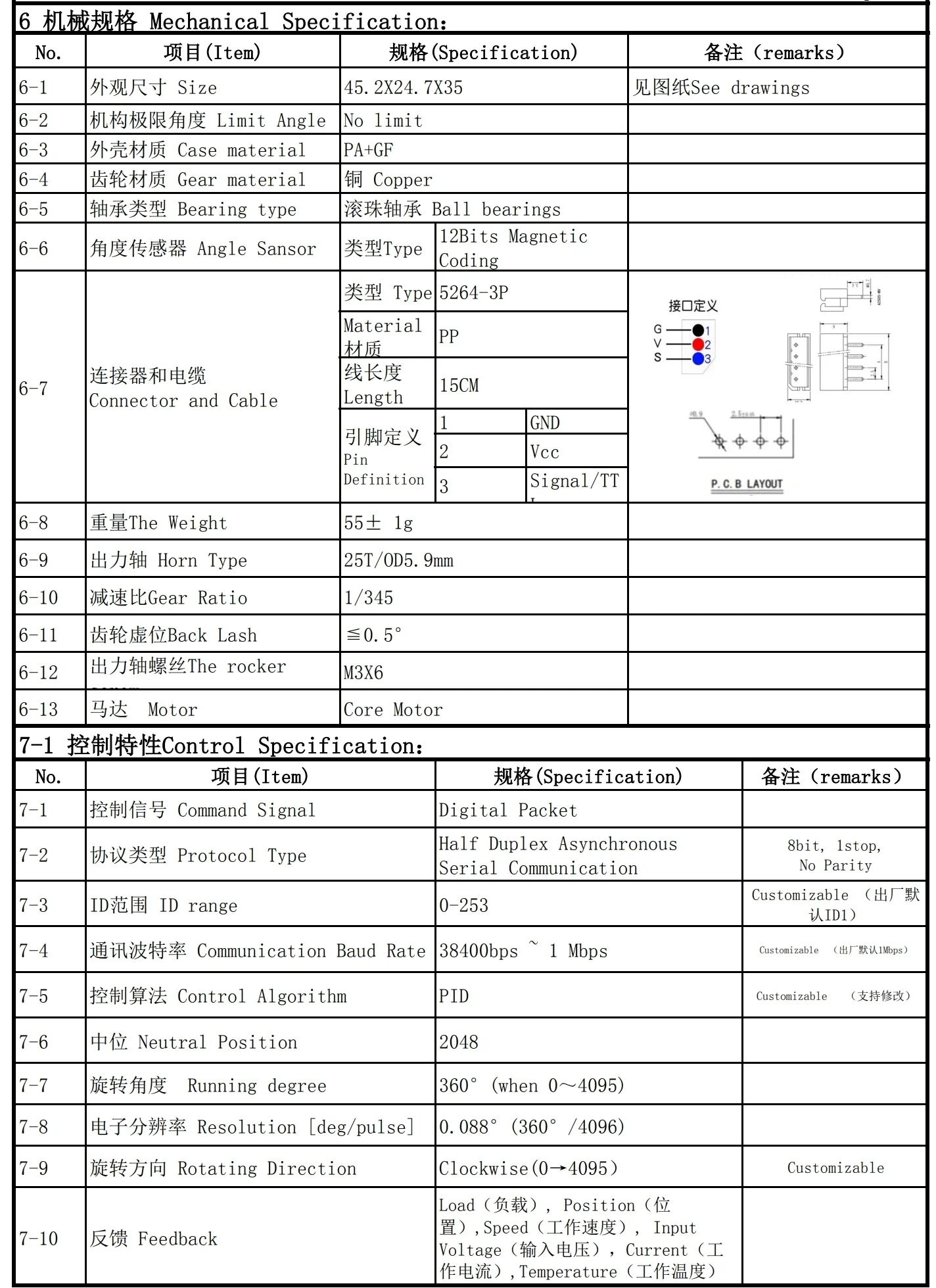 12PCS Feetech 12V 30KG STS3215 High Torque Intelligent Bus Servo 360 Degree TTL Robot for Ai Robotics Arm/DIY Programming Robot