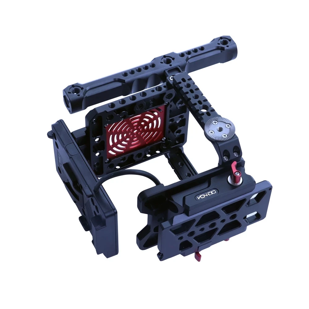 

Hontoo Camera Cage Support Film Camera Top Handle Baseplate Rig Kit V-Mount Accessories for RED V-RAPTOR 8K pk ESR-T08