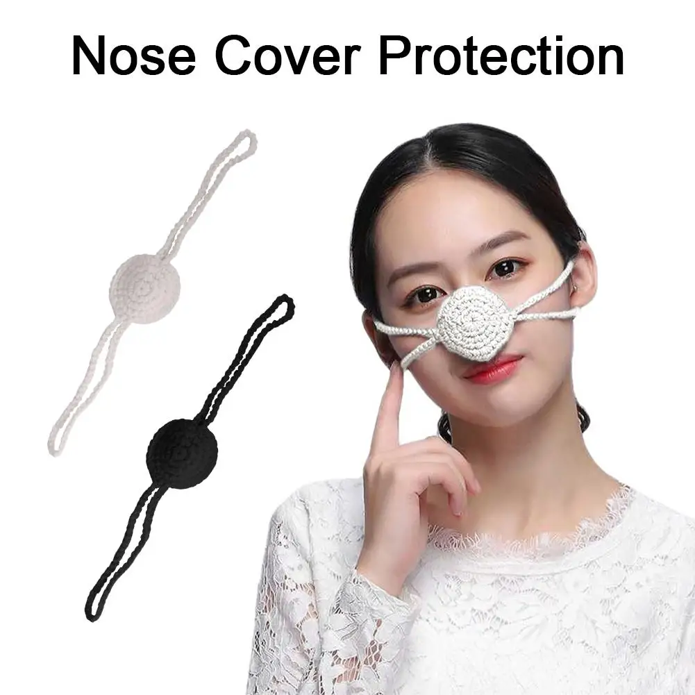 Handmade Winter Nose Warmer Extra Soft High Elastic Adjustable Cold Resistant Accessories Wool Nose Windproof Cover G5C5