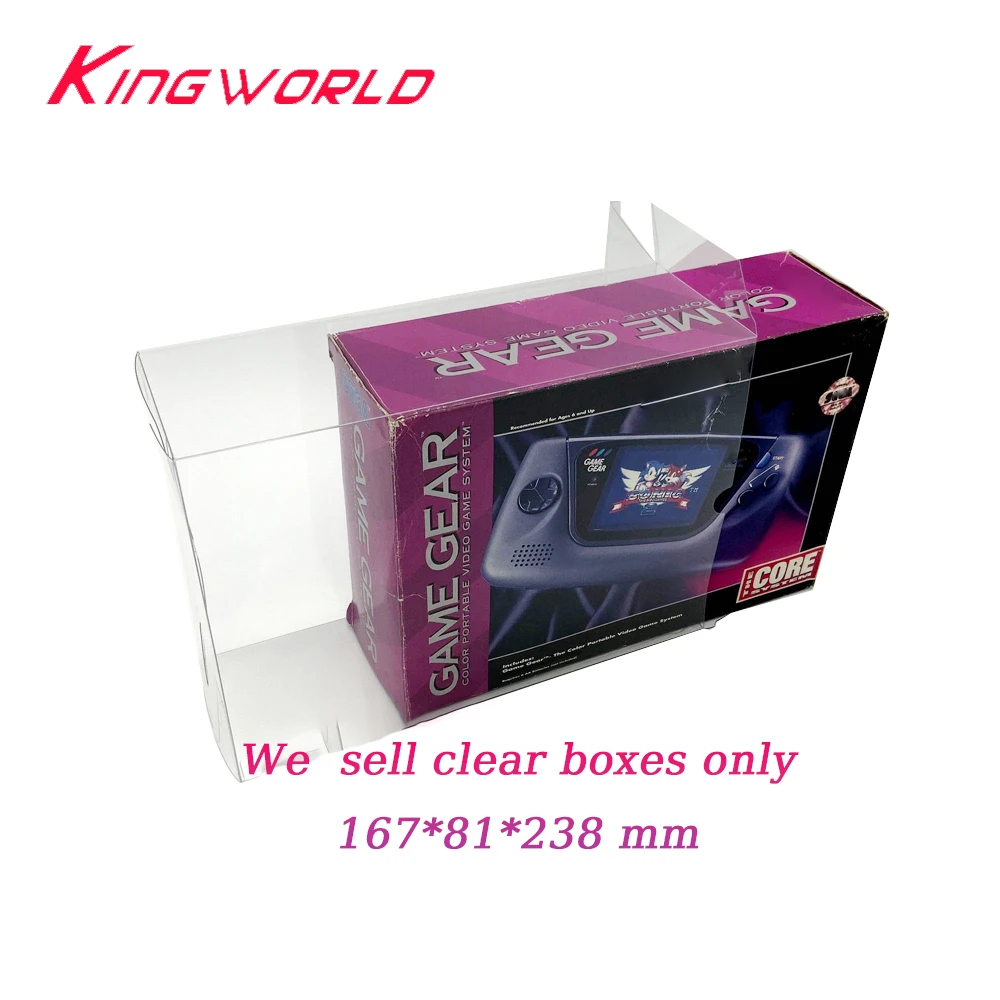 Transparent PET Protective cover For Sega game gear GG USA version game console clear  storage display box Collection case