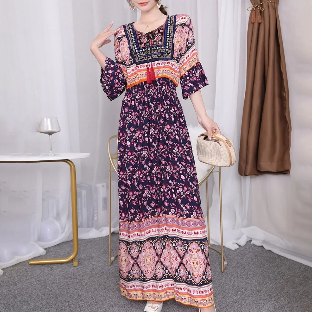 Casual Thailand Travel Beach Sundress Beach Sundress Item Fabric Summer Item Features Sundress Length Thailand Slight Stretch