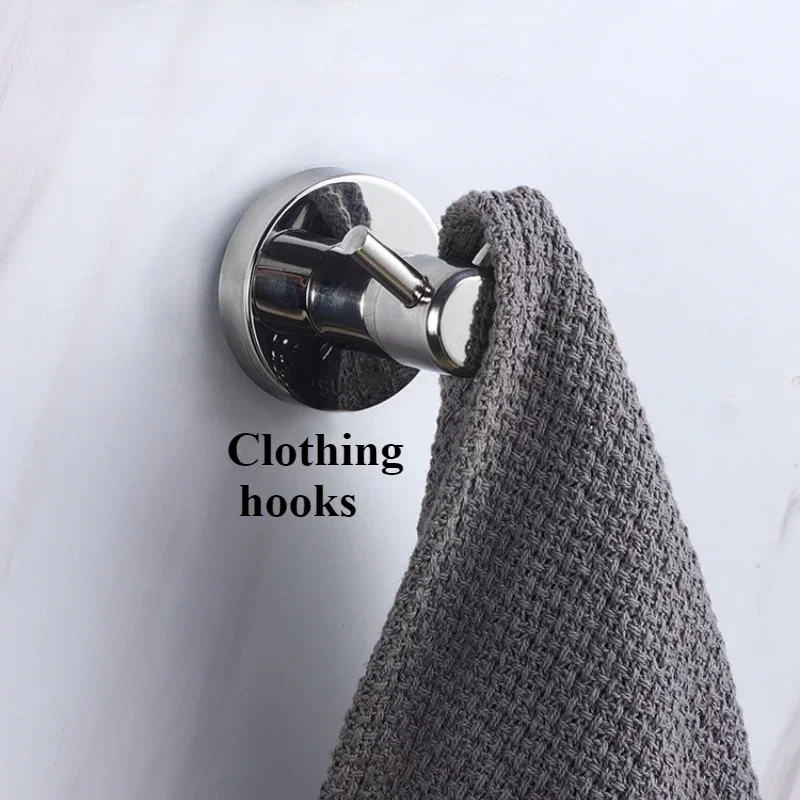 304 stainless steel single hook, multi-functional hook behind the door, bathroom hotel metal coat hook