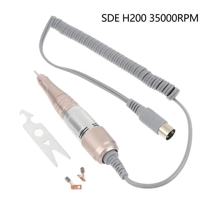 1 Set SDE H200 Electric Nail Drill Handle Manicure Machine Handpiece Equipment Drill Pen Tools 210 211 For Marathon Strong