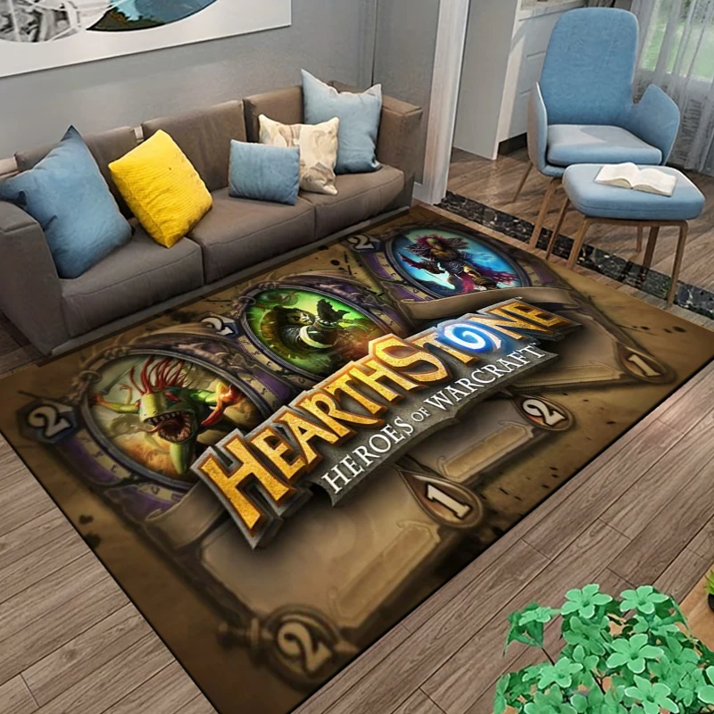 

Hearthstone-Heroes of Warcraft Rugs for Bedroom Boys Living Room Gamer Carpets Floor Mat Player Mat Kids Play Non-slip Floor Mat