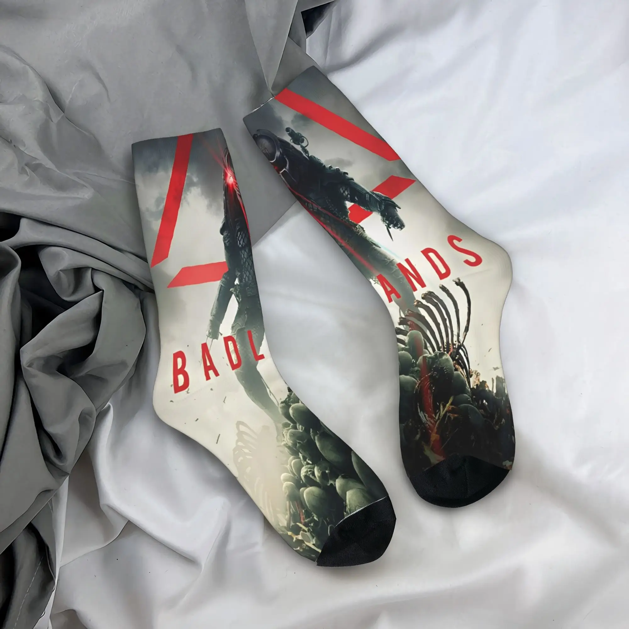 الرجال النساء المفترس: جوارب Badlands، جوارب كاجوال دافئة، جوارب Crazy Merch Middle Tube، أفضل فكرة هدية