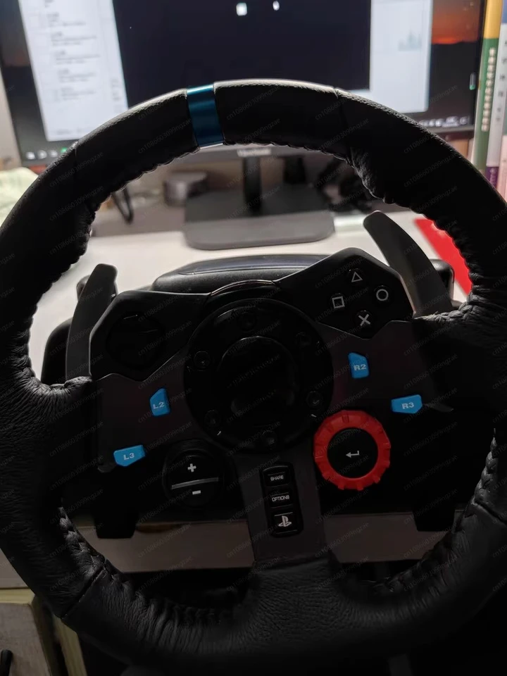 Racing simulation driving G29/G923 game steering wheel, dual motor force feedback, support PC/PS4/PS5 platform