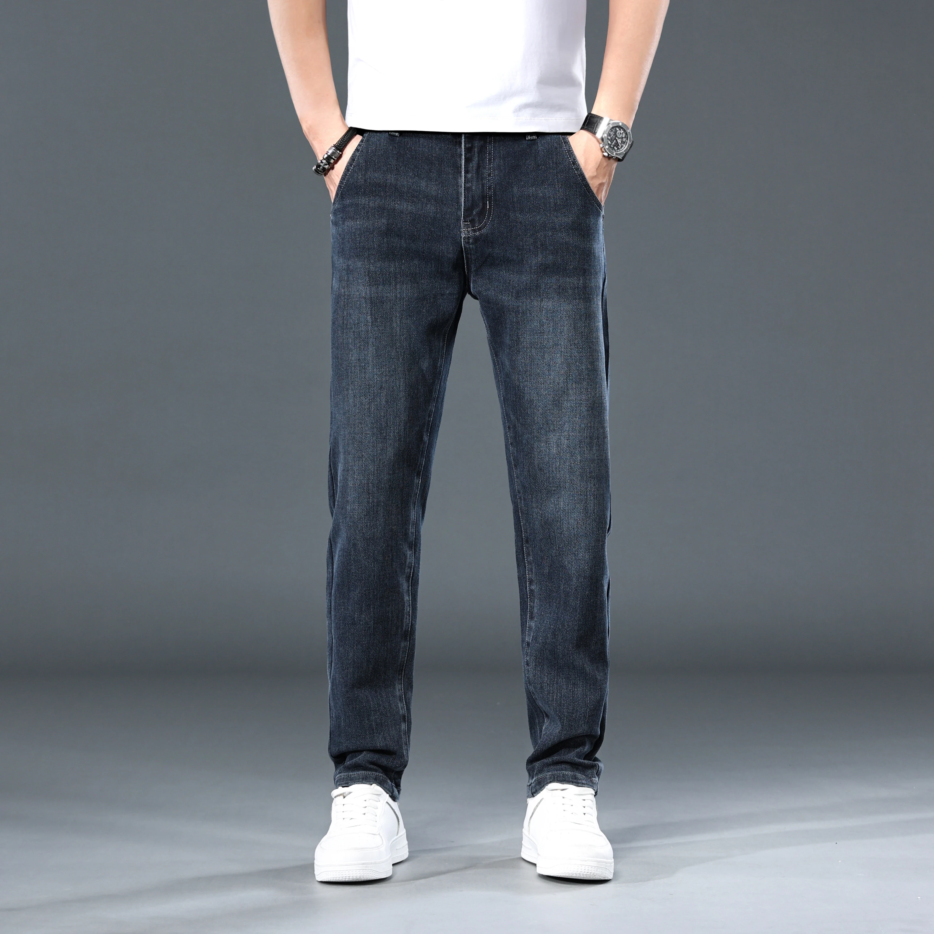 

2025 New Men's Loose (Slightly Stretchy) Jeans, Casual And Versatile, High And Slim Straight Leg Pants That Can be Worn All Year