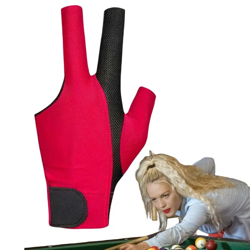 

Pool Gloves Billiards Sweat-Wicking Three Finger Gloves Sport Mitten Sports Accessories Elastic Protective Gear For