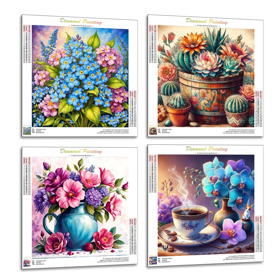 

RUOPOTY Diamond Painting Diamond Art Paintings Diamond Art Kit Flowers Artwork Arts Crafts Rhinestones 5D Diamond Pictures Kits