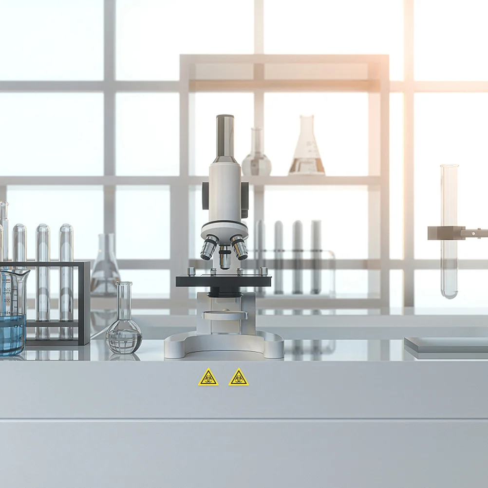 8 Pcs Biosafety Sign Marking Stickers Decals Labs Caution Label Laboratory Warning Biological Hazard Risk Labels