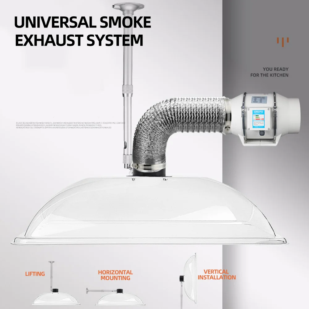 Kitchen Smoke Exhaust Machine Commercial Air Purifier Exhaust Kitchen Hood Aspiratore Cucina