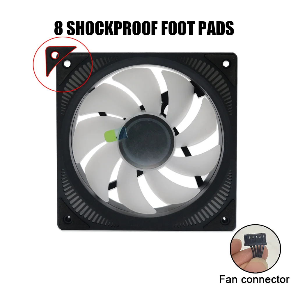 MANMU Rgb مروحة التبريد ل 12 سنتيمتر وحدة المعالجة المركزية برودة مراوح تبريد الكمبيوتر 120 مللي متر Rgb مروحة للتحكم #4