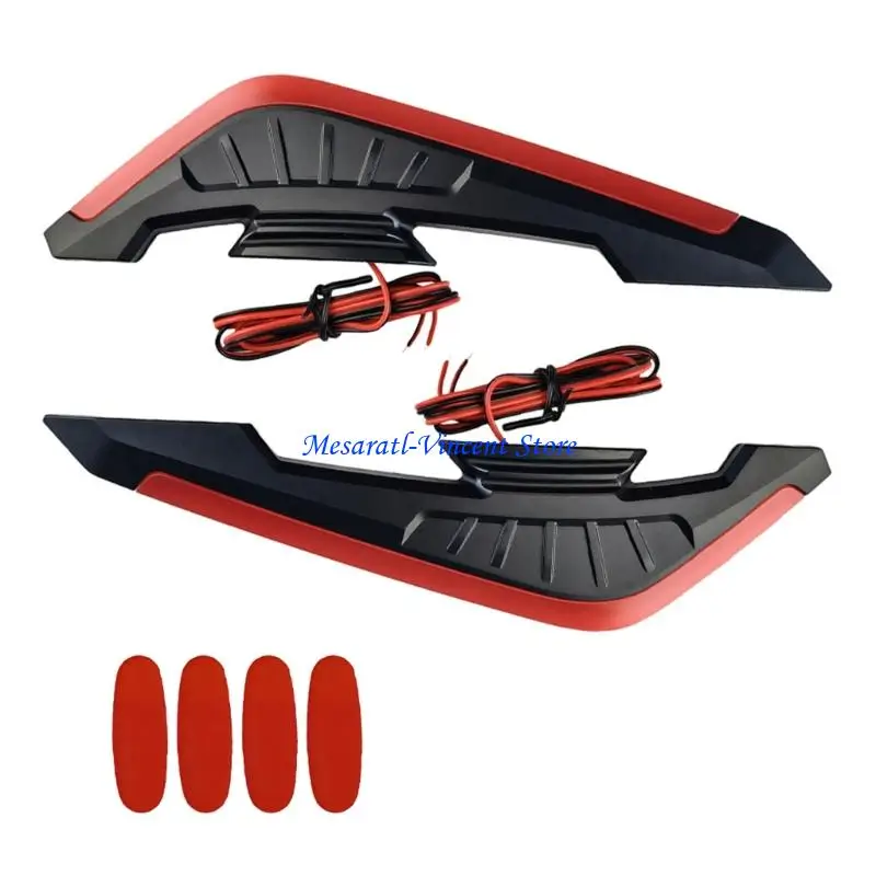 A70F LED Enhanced Wind Fairing for Motorcycle Electric Bike Fairing Side Winglets Upgrade Easy Mounting Deflector Set