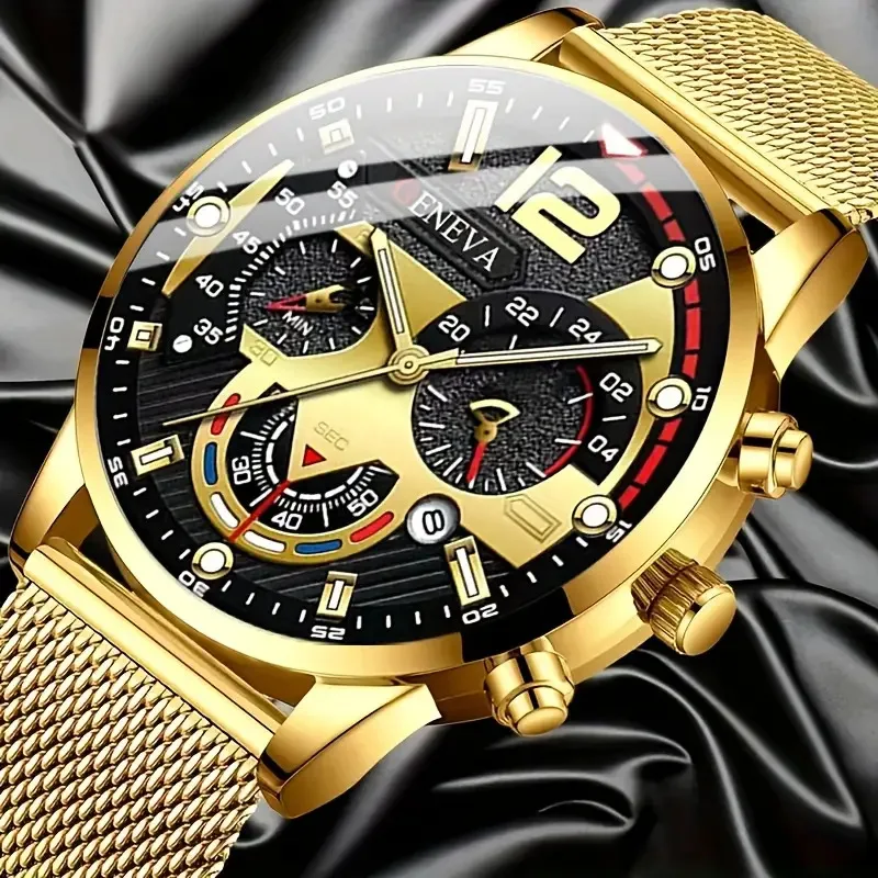 1Pcs Trendy Versatile Men's Wrist Watch, Exquisite Gift For Halloween, Valentine's Day, Birthday, New Year's Day, Christmas