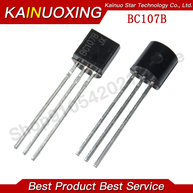 100 stks BC107B BC107 TO-92 C107 NPN geluidsarme algemene transistor