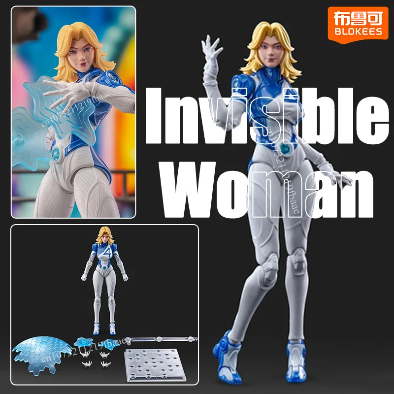 Figura de Acción Original Blokees de la Mujer Invisible, Juguetes Marvel, Kit de Modelo de Ensamblaje de los Cuatro Fantásticos, Regalos de Clase Campeón