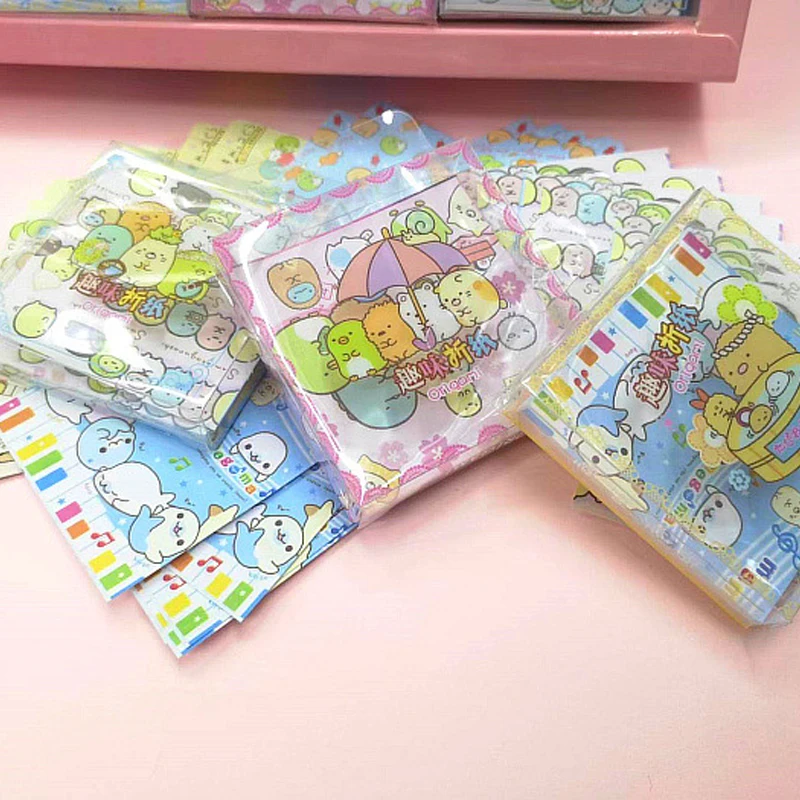 40 Pages Kawaii Sumikkogurashi Memo Paper Cartoon Origami Children's Handmade Material Paper Diy Diary Stationery Gift For Girls