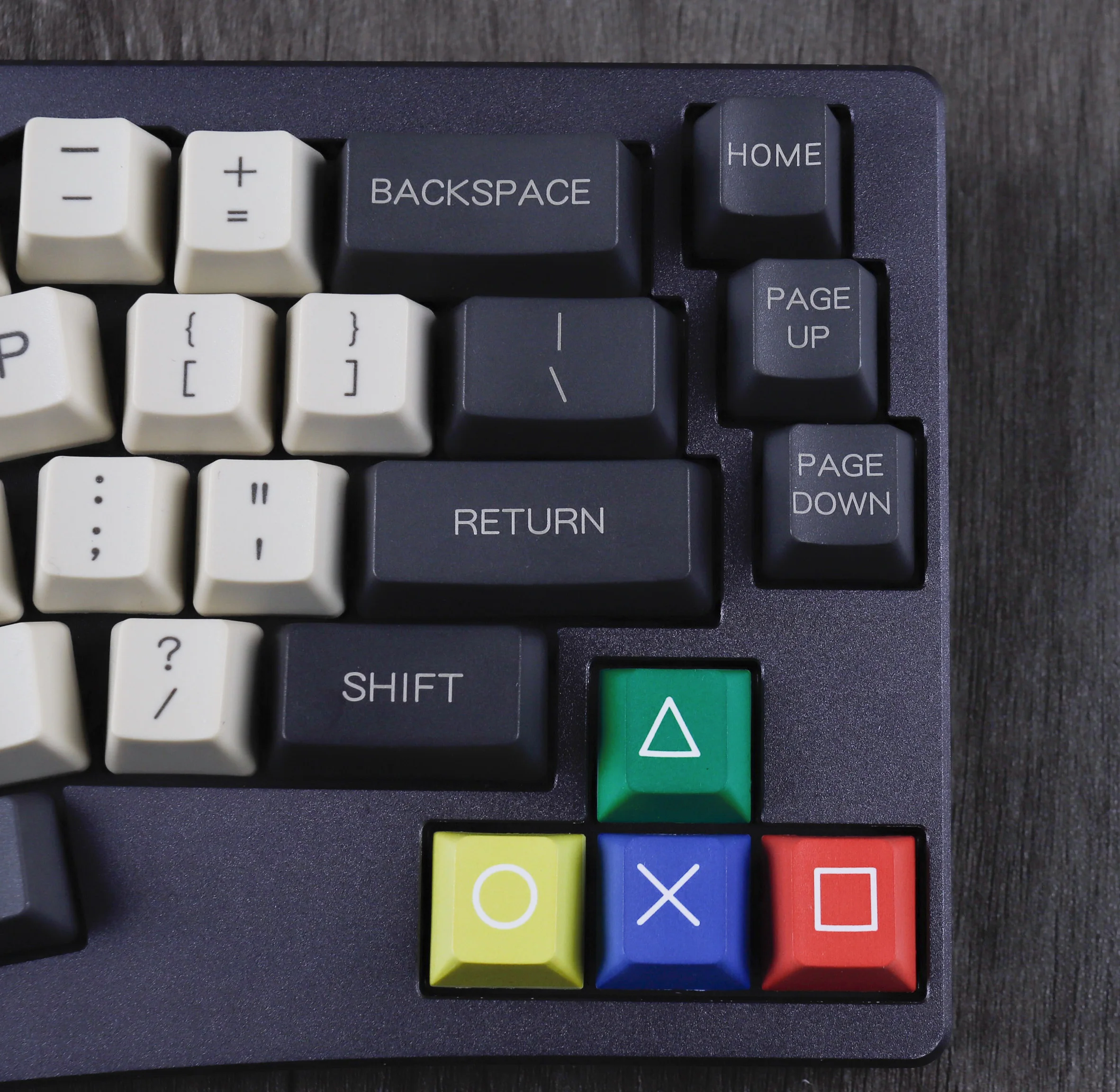 YMDK Gameboy Cherry Profile Arrows Keys Up, Down, Left, and Right 1.3mm PBT Dye-sublimation for MX Mechanical Gaming Keyboard