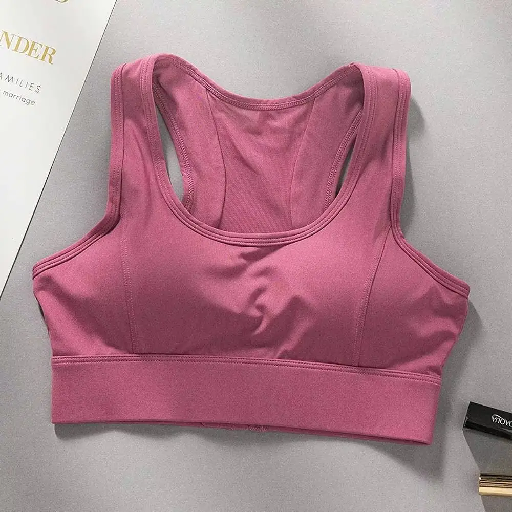 

Однотонный спортивный бюстгальтер I-образной формы, дышащий, удобный, для тренировок и фитнеса, с регулируемой поддержкой и защитой от вибрации, для йоги, для девушек