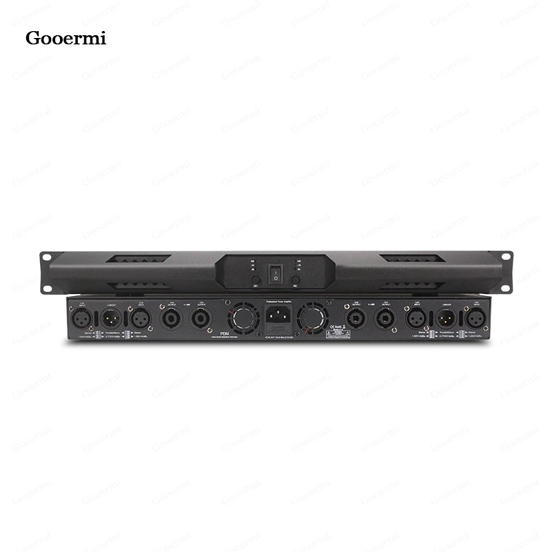 Gooermi D200 Karaoke Clase D amplificador de potencia Digital 2 canales 1800W 1U amplificador de potencia de Audio para estudio/karaoke/escenario