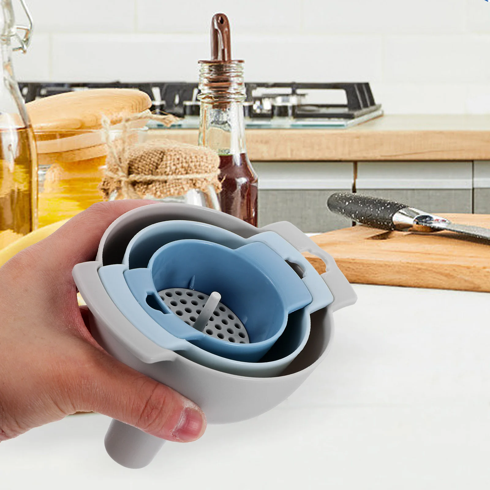 

Multifunctional Funnel Wide Mouth Large Diameter Kitchen Canning Filter PP Material Design Household Tool Practical Use