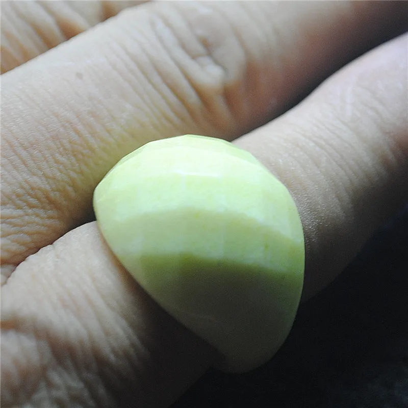 1PC New Natural Faceted Jade Rings For Finger Wearring Hole Diameter 18MM For Fashion Party Showing