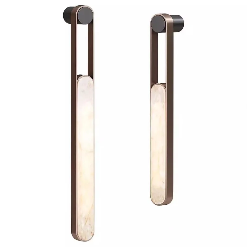 New Marble Wall Lamps Designer Model Room Living Room Background LED Sconces Luxury Corridor Bedroom Bedhead Lighting Fixtures