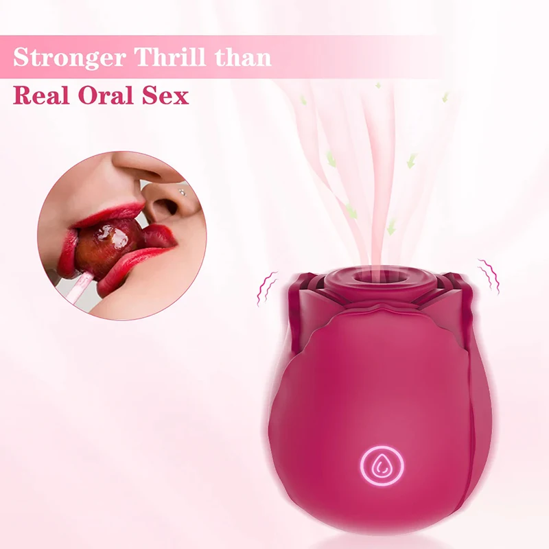 Rose Vibrator Toy Powerful Sucking for Women Vacuum Stimulator Oral Nipple Clit Sucker Female Sex Toys Goods for Female Adults