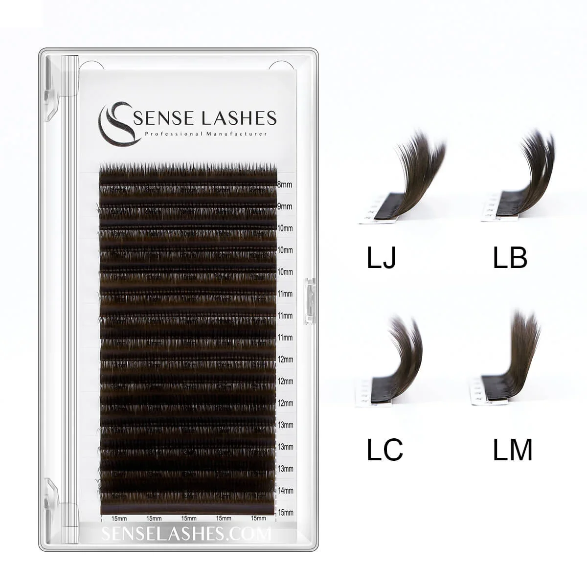 SENSE LASHES 5D Ciemnobrązowe Wielowarstwowe Rzęsy Kamelia Zaawansowane Wielowarstwowe Puszyste Pięciowymiarowe Przedłużki do Rzęs — Zdjęcie 2 z 2
