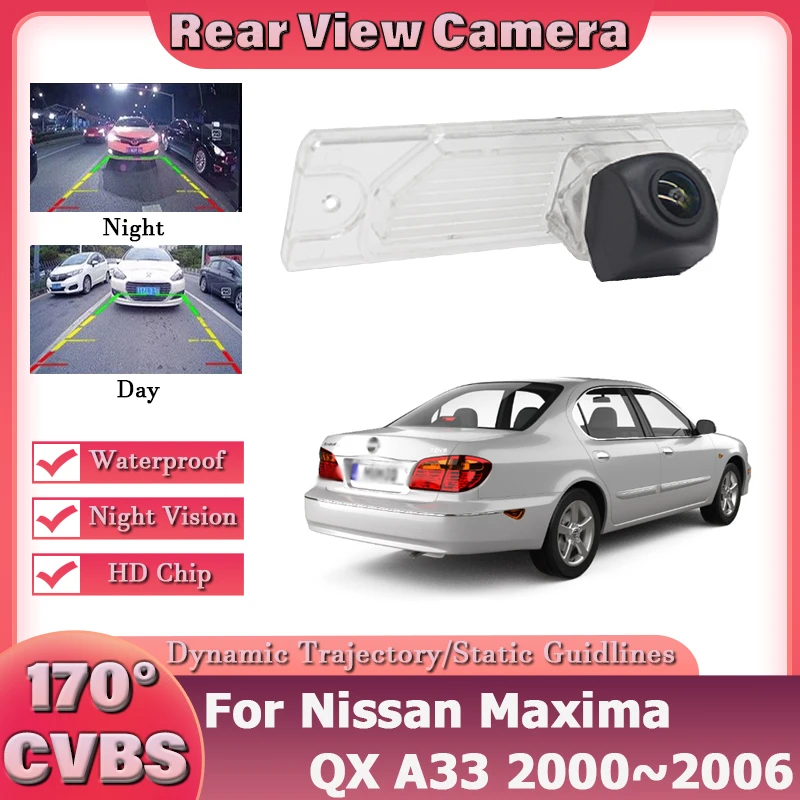 Rear View Camera For Nissan Maxima QX A33 2000 2001 2002 2003 2004 2005 2006 CCD Full HD Night Vision backup License Plate camer