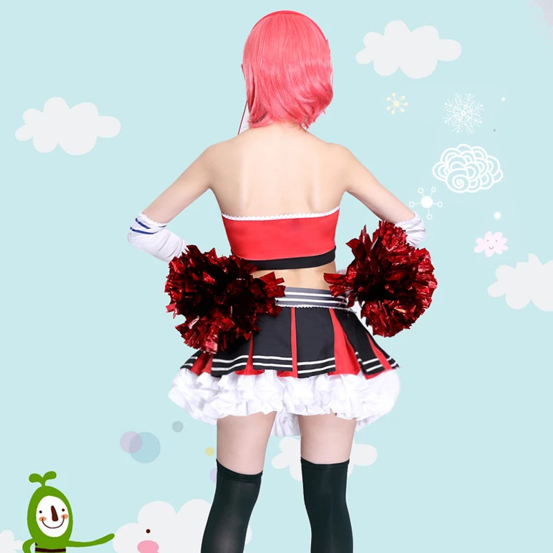 In Stock! Lovelive μ's Cos Nishikino Maki Cosplay Cheerleader Outfit Costume Party Women Skirt F