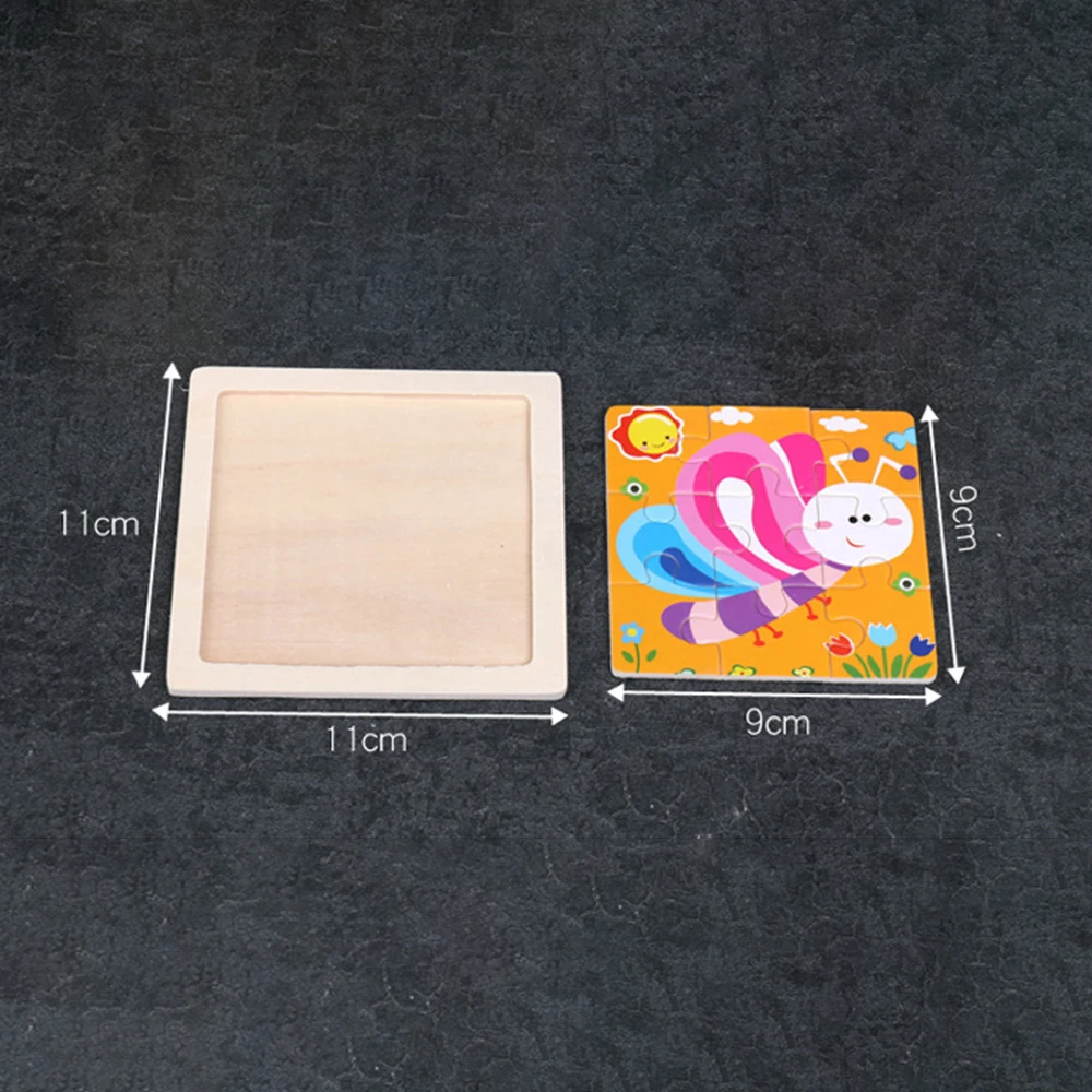 ของเล่นไม้เสริมพัฒนาการเด็กเล็ก รูปการ์ตูนหลากสีสัน สำหรับเด็กวัยเตาะแตะ