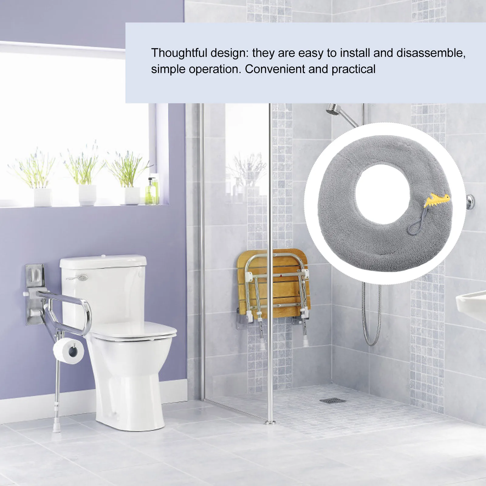

3pcs Universal Toilet Seat Covers Thickened Waterproof Reusable Foldable Travel Cushions Household Hotel Seat Mats