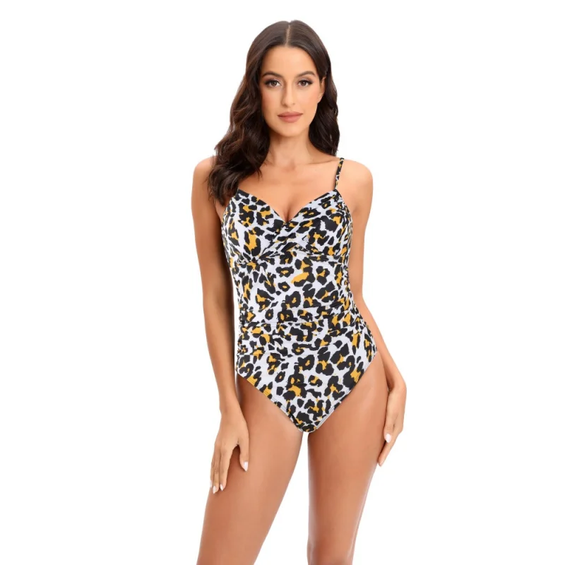 One-piece swimsuit, multicolor, sexy, Conservative, plus size, backless, new design image 3