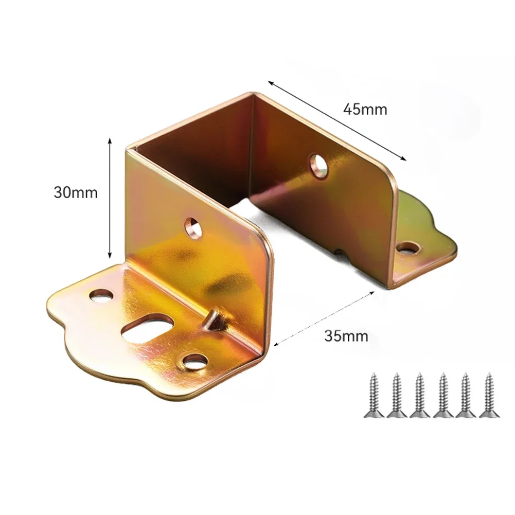 Heavy Duty Bed Brackets Support U-shaped Design Bed Rail Brackets Cold-rolled Steel Construction Galvanized Finish