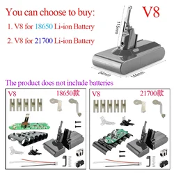 Li-ion Battery Plastic Case Charging Protection Circuit Board Box Shell For Dyson V8 21.6V Absolute Animal Vacuum Cleaner SV10